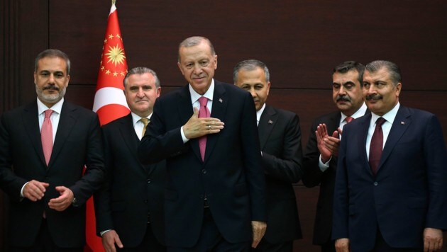 Der neue alte Präsident: Recep Tayyip Erdogan (Bild: AP)
