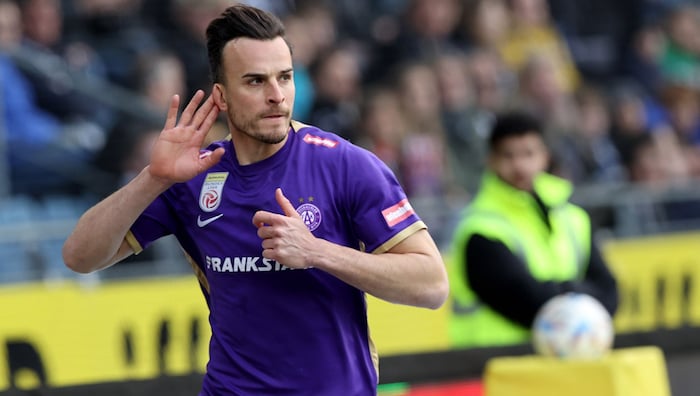 Haris Tabakovic war von 2022 bis 2023 bei der Wiener Austria unter Vertrag und machte auf sich aufmerksam.