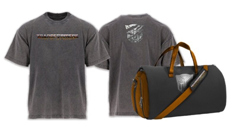 Diese Shirts in Kombination mit der Tasche sind für eingefleischte Transformer-Fans zu gewinnen! (Bild: 2023 Paramount Pictures, Krone KREATIV)