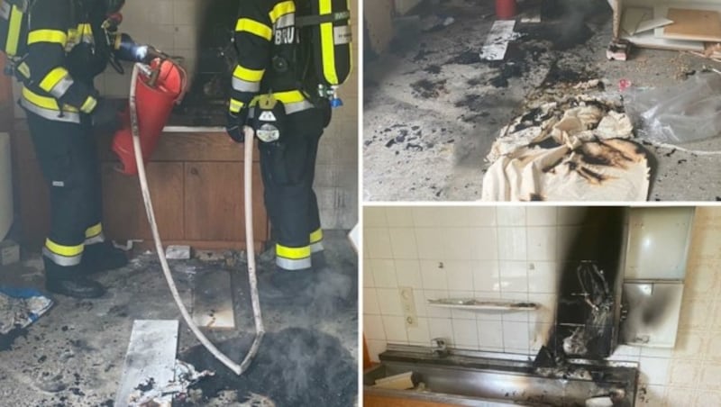 Das Feuer war im ehemaligen Werkraum der Schule ausgebrochen. (Bild: Feuerwehr Bruck an der Mur)