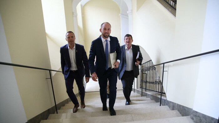Schockiert: Peter Eder, David Egger und Michael Wanner.