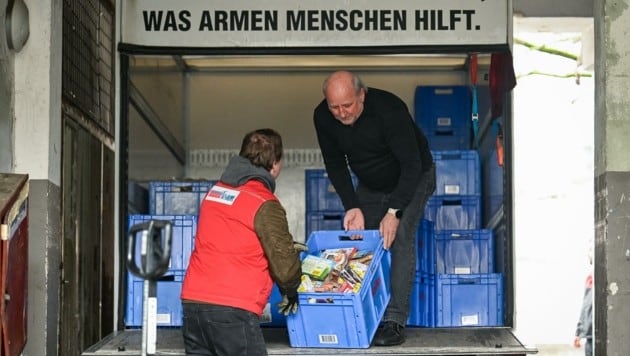 Sozialmärkte sind angewiesen auf Lebensmittelspenden. (Bild: Alexander Schwarzl)