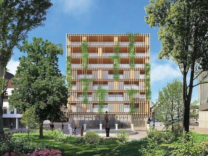 Visualisierung des neuen Hotels.