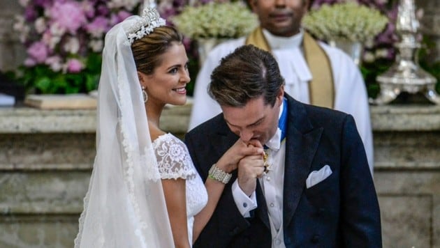 Prinzessin Madeleine von Schweden und Christopher O‘Neill haben am 8. Juni 2013 in der Schlosskirche des königlichen Schlosses in Stockholm geheiratet. (Bild: JANERIK HENRIKSSON / TT News Agency / picturedesk.com)