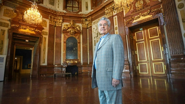 Im Marmorsaal des Belvedere wurde am 15. Mai 1955 die Neutralität besiegelt. Den damals 16-jährigen Heinz Fischer hat dies geprägt. (Bild: MARCUS DEAK)