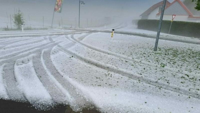 Unglaublich: Unwetter mit Hagel und Regen! (Bild: Presseteam BFVRA/Konrad)