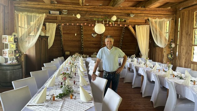 Rudi Tomaschitz vermietet in Gallizien eine besondere Hochzeitslocation. (Bild: Elisabeth Nachbar)