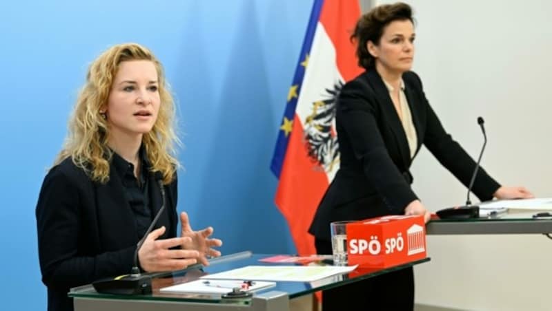 Eva-Maria Holzleitner konnte sehr gut mit Pamela Rendi-Wagner (Bild: APA/HELMUT FOHRINGER)