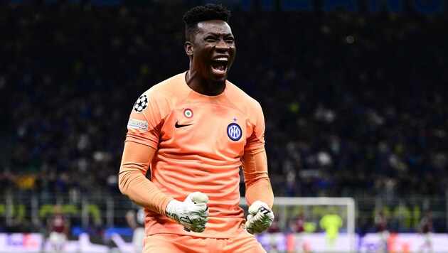 Inter-Goalie André Onana (Bild: APA/AFP/Marco BERTORELLO)
