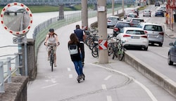 In Fußgängerzonen ist E-Scooter-Fahren verboten - Salzburger sehen aber auch Gefahren auf den Radwegen. (Bild: Tschepp Markus)
