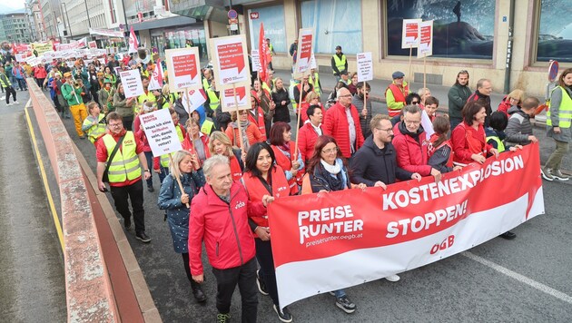 Für die Interessen der Arbeitnehmer marschiert ÖGB-Chef Wohlgemuth an vorderster Front. (Bild: Birbaumer Christof)
