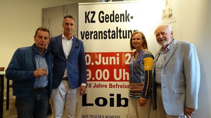 Heinz PIchler, Manfred Morokutti, Nadja Danglmeier, Peter Gstettner führten durch den wichtigen Erinnerungsabend.