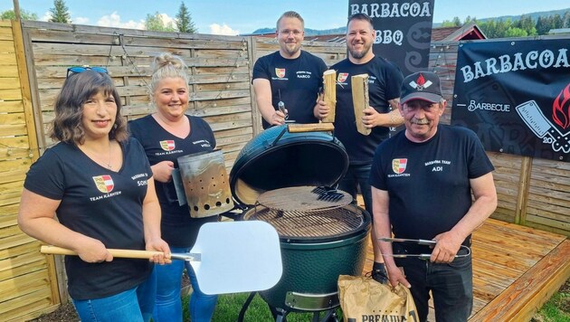 Das Team „Barbacoa“ vertritt Kärnten am 23. und 24. Juni bei den Österreichischen Grillmeisterschaften. Viel Glück! (Bild: Prasch Arnulf)