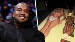 Kanye West erntet nach seiner Geburtstagsparty harsche Kritik. (Bild: APA/AFP/Jean-Baptiste Lacroix bzw. APA/AP Photo/Ashley Landis, File (Fotos von Kanye) twitter.com (nackte Frau), Krone KREATIV)