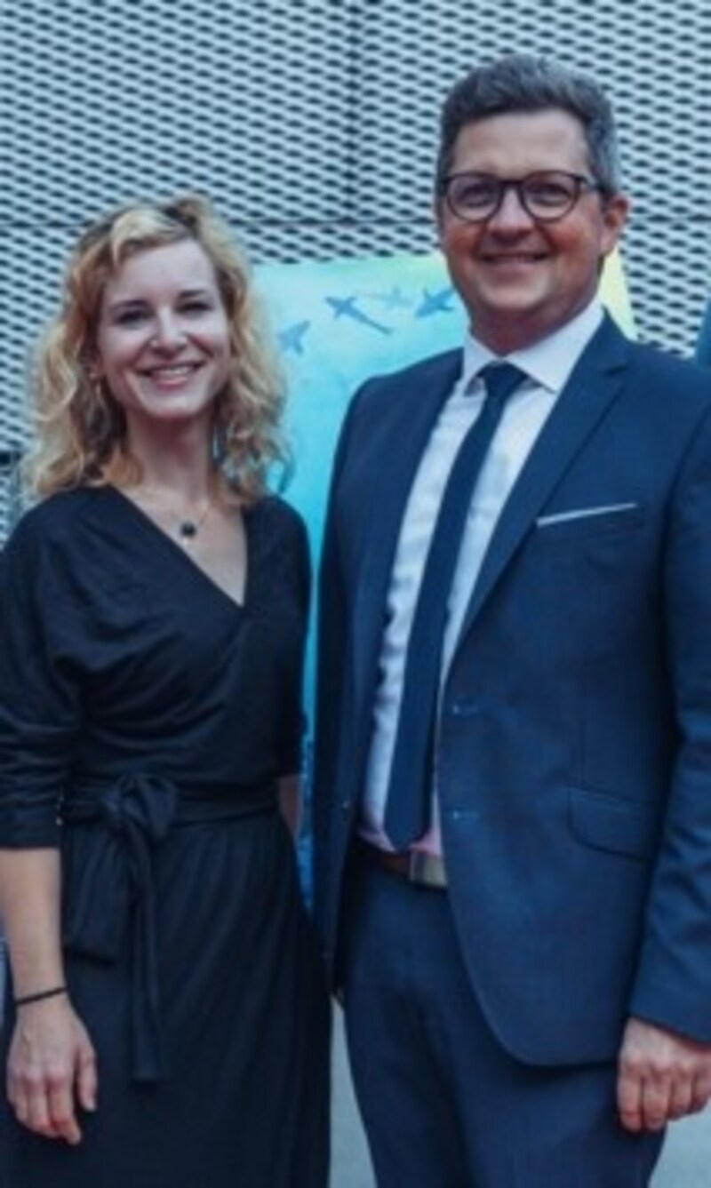 Eva-Maria Holzleitner und Michael Lindner bei der „Roten Nacht“ 2022 in Linz. (Bild: MecGreenie)