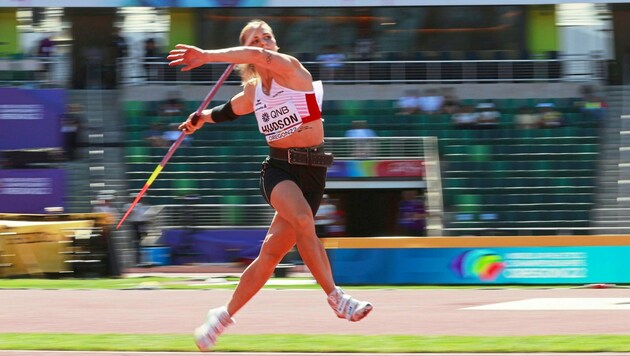 WM-Starterin Victoria Hudson jagt in Graz ihren Rekord. (Bild: EPA)