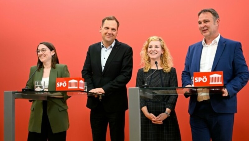 Das neue Team Babler (Bild: HELMUT FOHRINGER/APA)