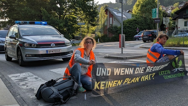 Tag 3 des Klimaprotestes in Innsbruck. (Bild: Letzte Generation Österreich)