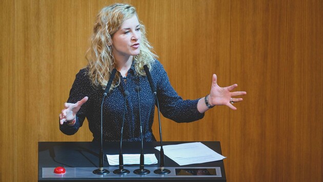 Eva-Maria Holzleitner bei der Nationalratssitzung am Mittwoch (14. Juni) am Wort (Bild: EXPA Pictures. Alle Rechte vorbehalten. // EXPA Pictures. All rigths reserved.)