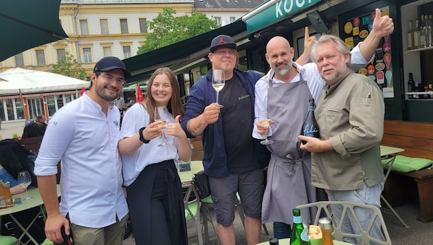 Die Afterwork-Markt-Gastronomen freuen sich bereits, sie verköstigen auch jeweils die Gewinner am „Krone“-Tisch. (Bild: Tragner Christian)