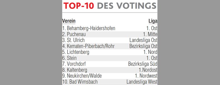 Das sind die Top-10 des Votings zum familienfreundlichsten Klub des Landes.