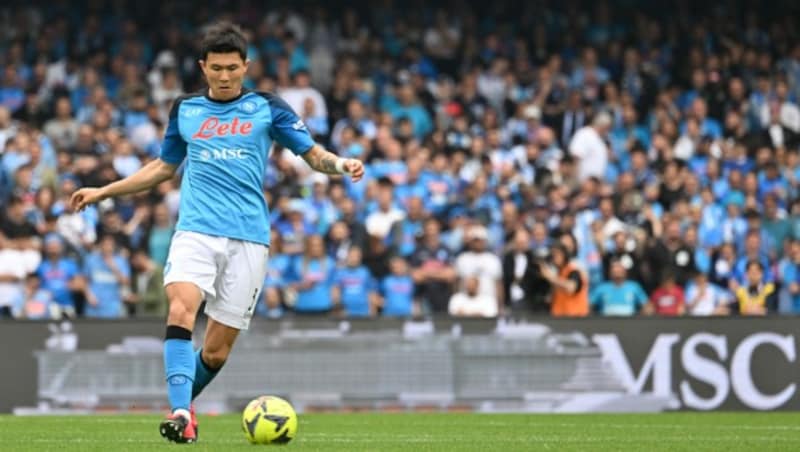 Min-Jae Kim wurde mit Napoli Meister. (Bild: APA/AFP/Filippo MONTEFORTE)