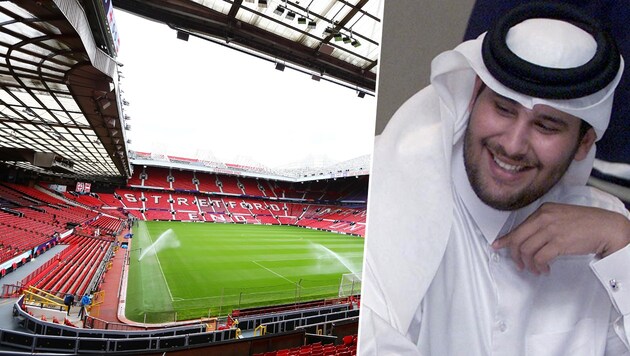 Katar-Scheich Jassim bin Hamad Al Thani steht vor einer Übernahme von Manchester United. (Bild: GEPA pictures, APA/AFP/Karim JAAFAR, krone.at-kreativ)