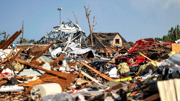 Die US-Stadt Perryton wurde von einem Tornado getroffen. (Bild: AP)