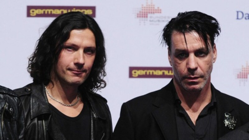 Christoph Schneider (li.) mit Till Lindemann (Archivbild) (Bild: AFP)