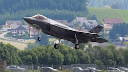 Die F35 landete am Freitag erstmals in Österreich. (Bild: Erwin Scheriau)