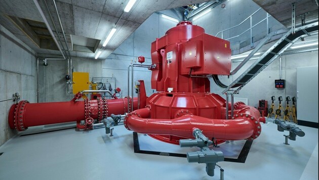 Das Kleinwasserkraftwerk in Au wurde gestern eröffnet. (Bild: illwerke vkw)