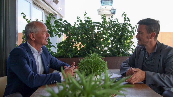 Christian Stöckl (l.) im „Krone“-Gespräch mit Felix Roittner über seine Karriere.