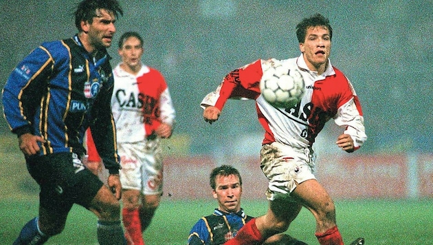 Herbert Wieger 1996 im Derby gegen Sturm. (Bild: GEPA pictures)