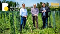 Waldmeister Franz Linsbauer, Ortschef Daniel Mayerhofer & Christoph Schmutz. (Bild: Imre Antal, Krone KREATIV)