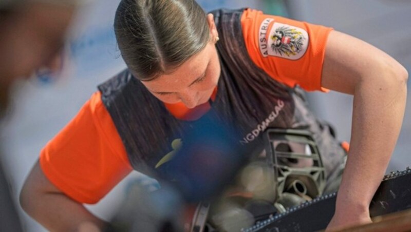 Die Mädchen behaupteten sich im Forstparcours. (Bild: Sebastian Marko / Limex Images)