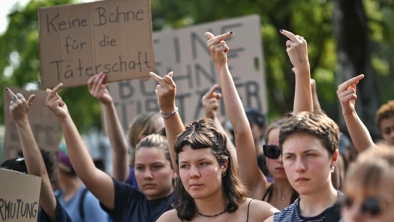 Proteste gegen Rammstein in der Schweiz (Bild: AFP)