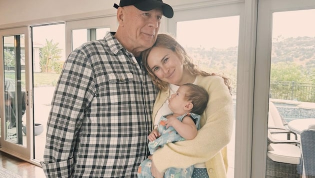 Zum Vatertag bekam Bruce Willis rührende Nachrichten von seiner Familie. (Bild: instagram.com/rumerwillis)