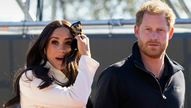 There is now also a dispute over the photo Meghan and Harry used to publicize Meghan's pregnancy with daughter Lilibet. (Bild: APA/AP Photo/Peter Dejong)