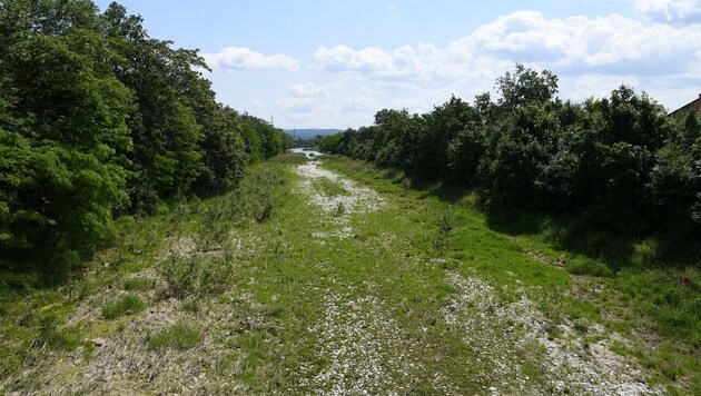 A dried-up riverbed in Lower Austria (Bild: P. Huber)