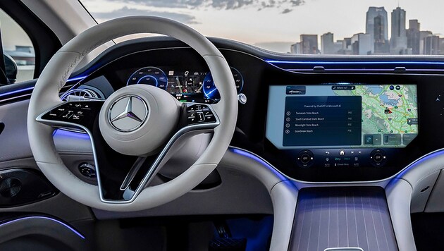 Mercedes-Benz testet ChatGPT im Bediensystem MBUX - aber nur in den USA. (Bild: Mercedes-Benz)