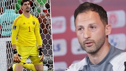 Thibaut Courtois (li.) und Domenico Tedesco (Bild: APA/AFP)