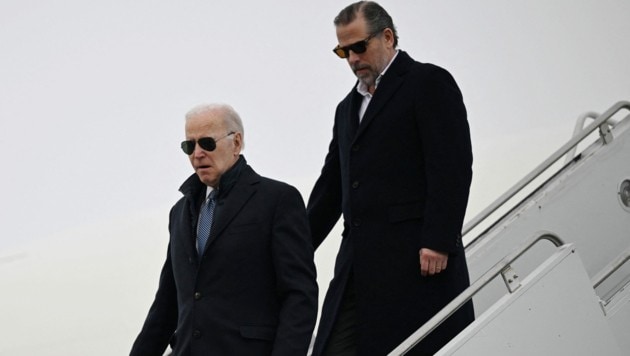 Hunter Biden mit seinem Vater Joe Biden. (Bild: AFP)