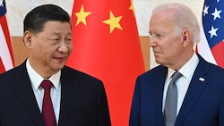 Chinas Xi Jinping gegen Joe Biden: Reißt der US-Präsident Europa mit in den Handelskrieg? (Bild: APA/AFP/SAUL LOEB)