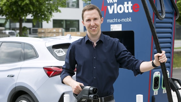 Stefan Hartmann arbeitet seit 2012 bei den „illwerke vkw“ und ist Produktmanager für E-Mobilität. (Bild: Mathis Fotografie)