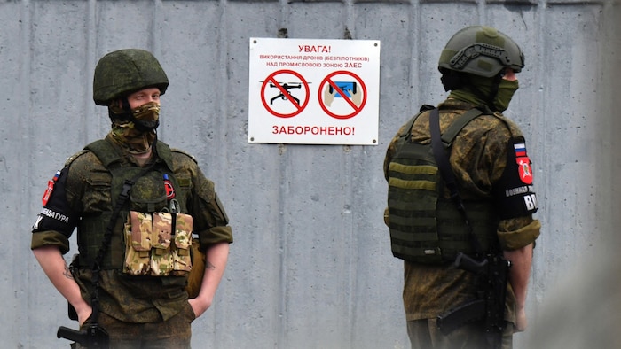 Russische Soldaten beim AKW Saporischschja