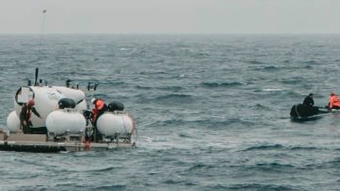 Das Tauchboot „Titan“ an der Wasseroberfläche
