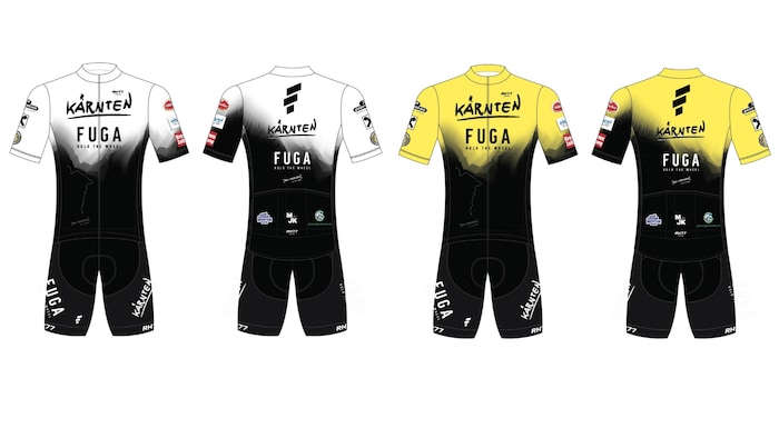 Die Custom-Rennradbekleidung für die Teilnehmer an der Fuga 300, die von Rene Haselbachers Team ...