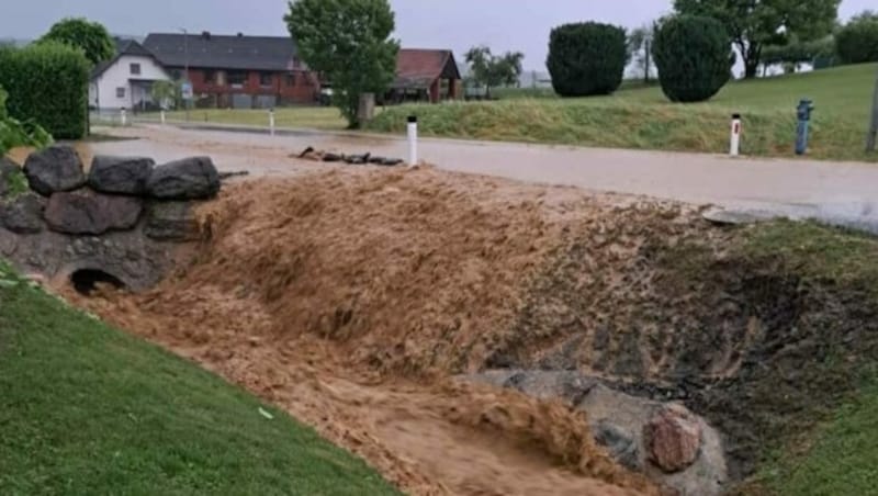 In der Südsteiermark sorgte bereits Hochwasser für mehrere Feuerwehreinsätze. (Bild: Doris Konrad Ruckenstuhl)