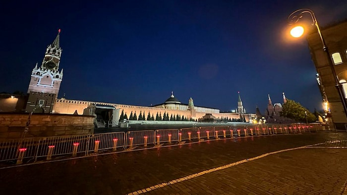 Der Rote Platz in Moskau am Morgen des 24. Juni - noch ist alles ruhig.