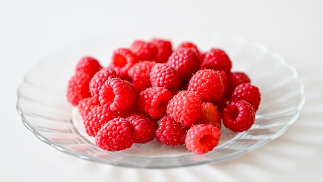 Himbeeren sind gerade reif. (Bild: Dostal Harald)
